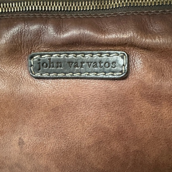 JOHN VARAVATOS Italian Leather Messenger Bag - Picture 5 of 16